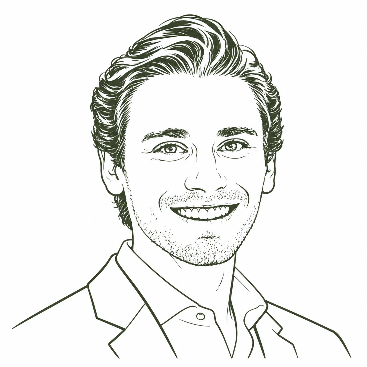 Line drawing of Kyle J. Loveland